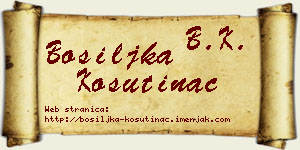 Bosiljka Košutinac vizit kartica